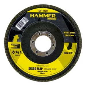 Disco Flap Hammer 4. 1/2 110mm Grão 80 Furo 22mm